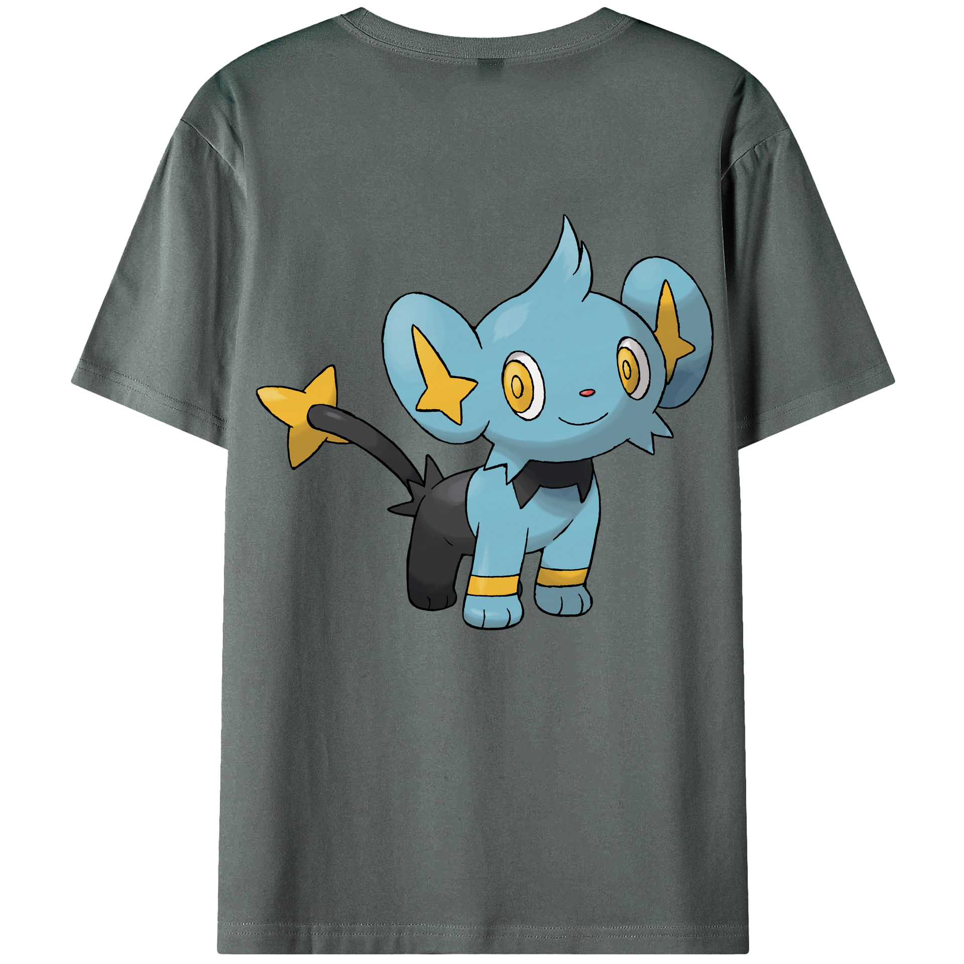 （画像用） ポケットモンスター Pokémon 綿100％ メンズ半袖Tシャツ（バックプリント） 通気性